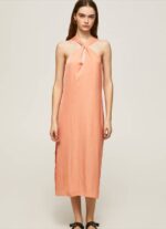 Pepe Jeans kasainen tavallinen satiininen mekko naiset persikka TB00187 - Image 2