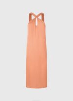 Pepe Jeans kasainen tavallinen satiininen mekko naiset persikka TB00187 - Image 5
