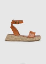 Pepe Jeans Kate emboed wedge sandaalit naiset tupakka TB00677