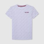 Pepe Jeans kauttaaltaan painettu t-paita poika valkoinen TB001627