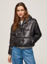 Pepe Jeans kiiltävä topattu untuvatakki naiset musta TB00123
