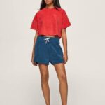 Pepe Jeans kirjailtu logo urheilulliset shortsit naiset jarman TB00532