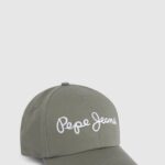 Pepe Jeans kirjailtu logopohjainen lippalakki naiset harvardin khaki TB00783