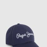 Pepe Jeans kirjailtu logopohjainen lippalakki naiset meren- TB00781