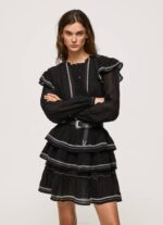 Pepe Jeans kirjailtu minimekko naiset musta TB00190 - Image 2