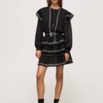 Pepe Jeans kirjailtu minimekko naiset musta TB00190