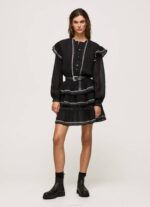 Pepe Jeans kirjailtu minimekko naiset musta TB00190