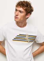 Pepe Jeans kirjaimilla logollinen t-paita miehet valkoinen TB00977