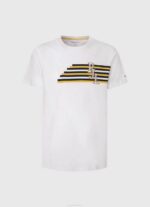 Pepe Jeans kirjaimilla logollinen t-paita miehet valkoinen TB00977 - Image 5