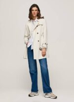 Pepe Jeans klassinen twill-trenssitakki naiset irti pitsistä TB00106 - Image 2