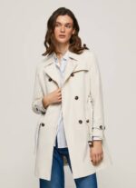 Pepe Jeans klassinen twill-trenssitakki naiset irti pitsistä TB00106 - Image 3