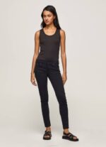 Pepe Jeans klassiset kapeat housut naiset musta TB00297