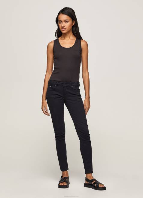 pepe_jeans_klassiset_kapeat_housut_naiset_musta_tb00297.jpg Pepe Jeans klassiset kapeat housut naiset musta TB00297 - Image 1