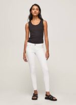 Pepe Jeans klassiset kapeat housut naiset valkoinen TB00299