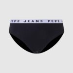 Pepe Jeans klassiset pikkuhousut painettu logo naiset musta TB00539
