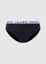 Pepe Jeans klassiset pikkuhousut painettu logo naiset musta TB00539