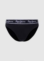 Pepe Jeans klassiset pikkuhousut painettu logo naiset musta TB00550