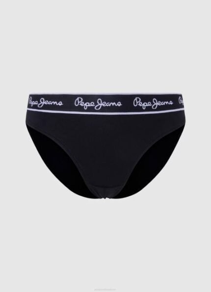 Pepe Jeans klassiset pikkuhousut painettu logo naiset musta TB00550
