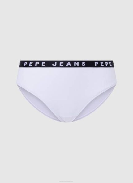 Pepe Jeans klassiset pikkuhousut painettu logo naiset valkoinen TB00537