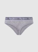 Pepe Jeans klassiset stringit painetulla logolla naiset harmaa marli TB00545 - Image 2