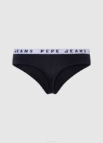 Pepe Jeans klassiset stringit painetulla logolla naiset musta TB00569 - Image 2