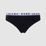 Pepe Jeans klassiset stringit painetulla logolla naiset musta TB00569