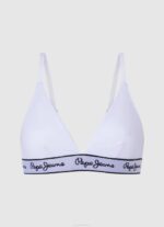 Pepe Jeans klassiset stringit painetulla logolla naiset valkoinen TB00541 - Image 3