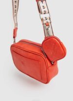 Pepe Jeans kohokuvioitu logo maxi crossbody laukku naiset persikka TB00715 - Image 2