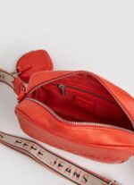 Pepe Jeans kohokuvioitu logo maxi crossbody laukku naiset persikka TB00715 - Image 3