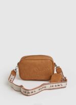 Pepe Jeans kohokuvioitu logo maxi crossbody laukku naiset persikka TB00715 - Image 4