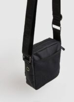 Pepe Jeans kohokuvioitu logokangas crossbody laukku miehet musta TB001292 - Image 2