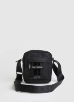 Pepe Jeans kohokuvioitu logokangas crossbody laukku miehet musta TB001292