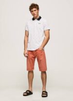 Pepe Jeans kokoprintti pikee poolopaita miehet valkoinen TB001094 - Image 2