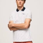 Pepe Jeans kokoprintti pikee poolopaita miehet valkoinen TB001094