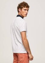 Pepe Jeans kokoprintti pikee poolopaita miehet valkoinen TB001094 - Image 4