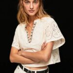 Pepe Jeans koristeellinen harjakattoinen pusero naiset kirnupiimä TB00327