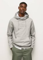 Pepe Jeans korkeatiheyksinen logopusero miehet harmaa marli TB00904