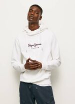Pepe Jeans korkeatiheyksinen logopusero miehet valkoinen TB00903 - Image 2
