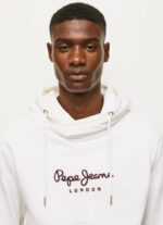 Pepe Jeans korkeatiheyksinen logopusero miehet valkoinen TB00903 - Image 3
