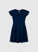Pepe Jeans kreppimekko ristikkäisellä pääntiellä tyttö studio punainen TB001374 - Image 3