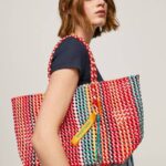Pepe Jeans kudottu muovinen laukku naiset studio punainen TB00720