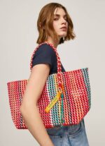 Pepe Jeans kudottu muovinen laukku naiset studio punainen TB00720