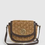 Pepe Jeans kudottu olki crossbody laukku naiset karamelli TB00742