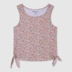 Pepe Jeans kukkainen kädenreikähihainen t-paita tyttö persikka TB001435