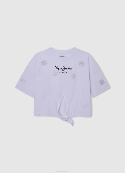 pepe_jeans_kukkainen_strassi_t_paita_tytto_valkoinen_tb001475.jpg Pepe Jeans kukkainen strassi t-paita tyttö valkoinen TB001475 - Image 1