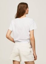 Pepe Jeans kukkakuvioinen puuvillainen t-paita naiset studio punainen TB00380 - Image 4