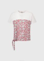 Pepe Jeans kukkakuvioinen puuvillainen t-paita naiset studio punainen TB00380 - Image 5