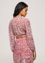 Pepe Jeans kukkakuvioinen rajattu istuvuuspusero naiset multi TB00363 - Image 4