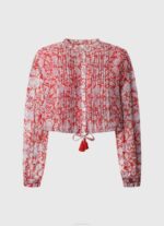 Pepe Jeans kukkakuvioinen rajattu istuvuuspusero naiset multi TB00363 - Image 5