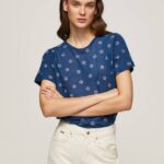 Pepe Jeans kukkakuvioinen t-paita naiset multi TB00444
